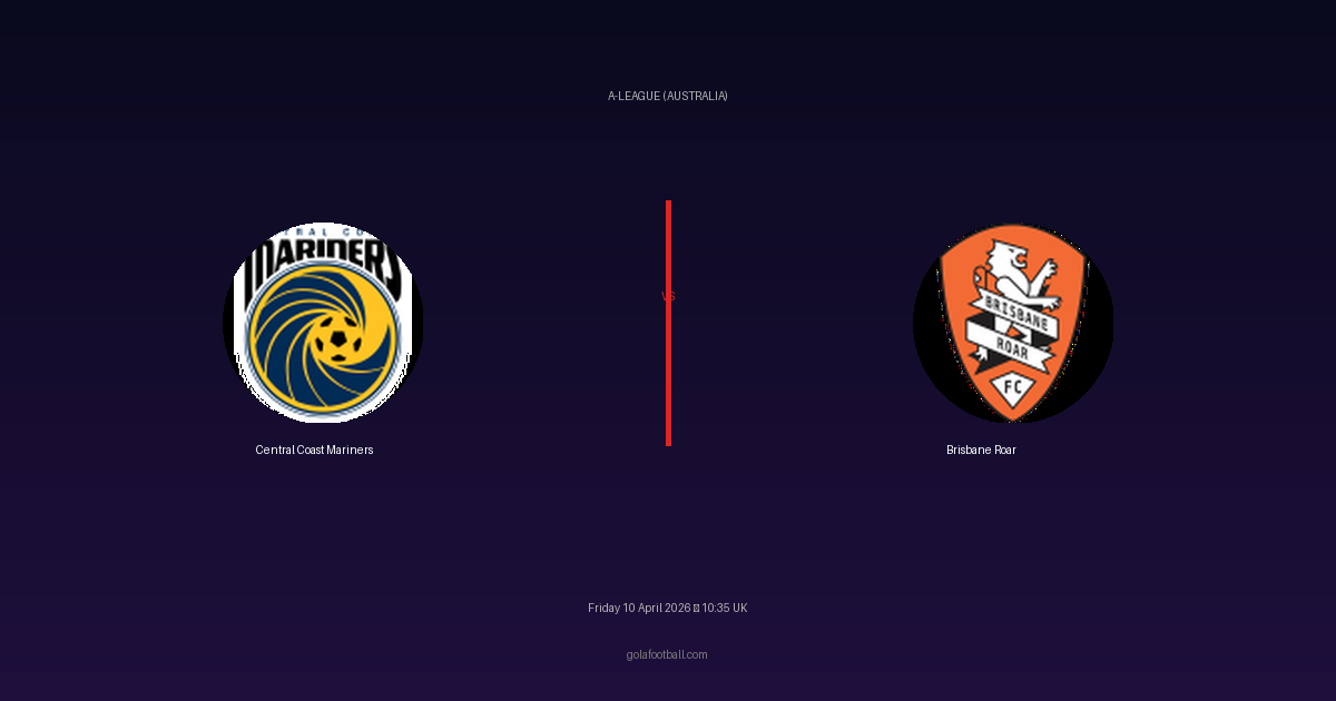 Match Preview: Central Coast Mariners vs Brisbane Roar - prediction, team news, live stream