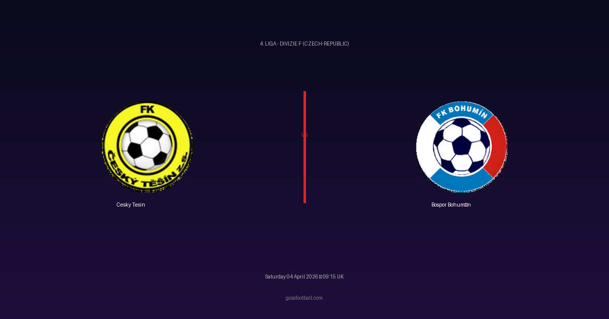 Match Preview: Cesky Tesin vs Bospor Bohumín — prediction, team news & live stream