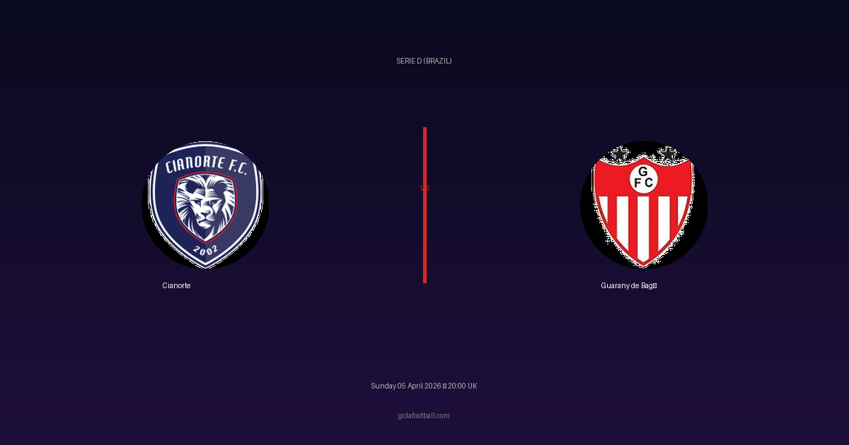 Match Preview: Cianorte vs Guarany de Bagé — prediction, team news & live stream