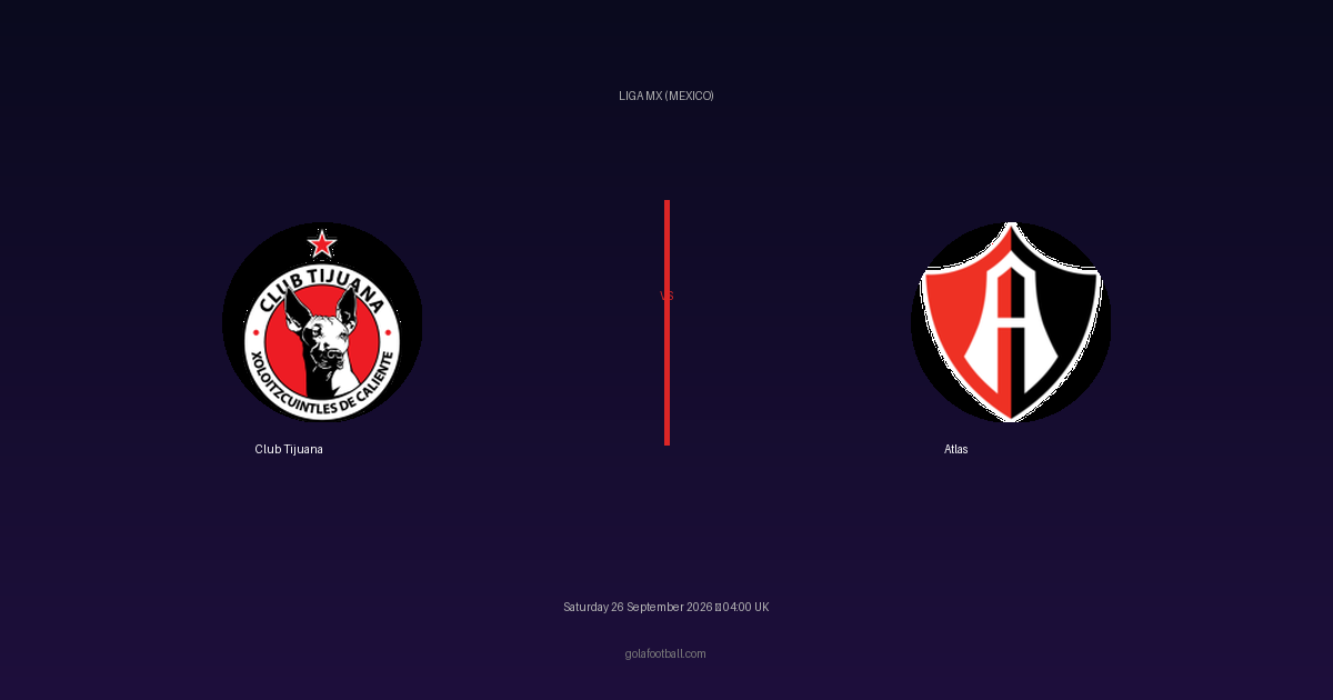 Match Preview: Club Tijuana vs Atlas – Liga MX (Mexico)