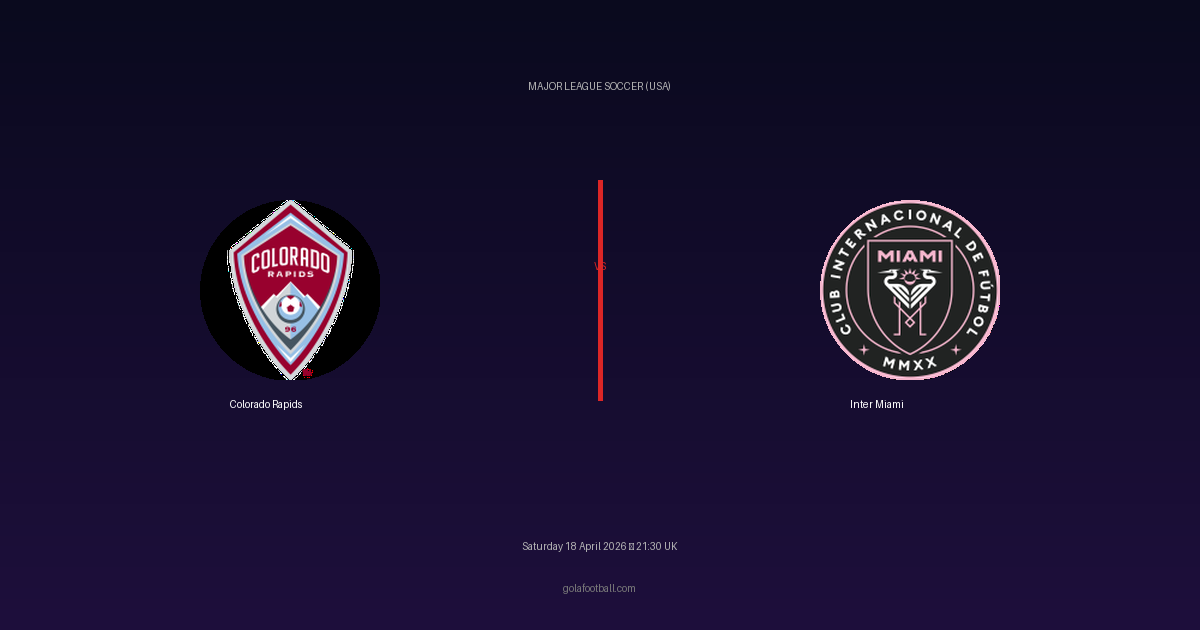 Match Preview: Colorado Rapids vs Inter Miami - prediction, team news, live stream