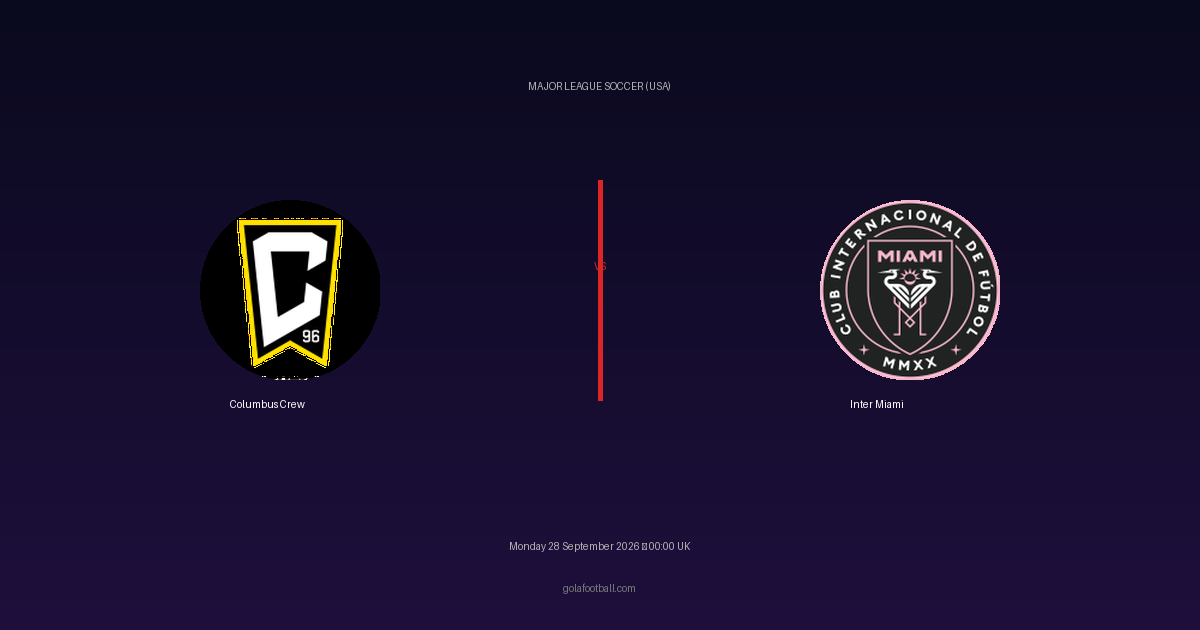 Match Preview: Columbus Crew vs Inter Miami – Major League Soccer (USA)