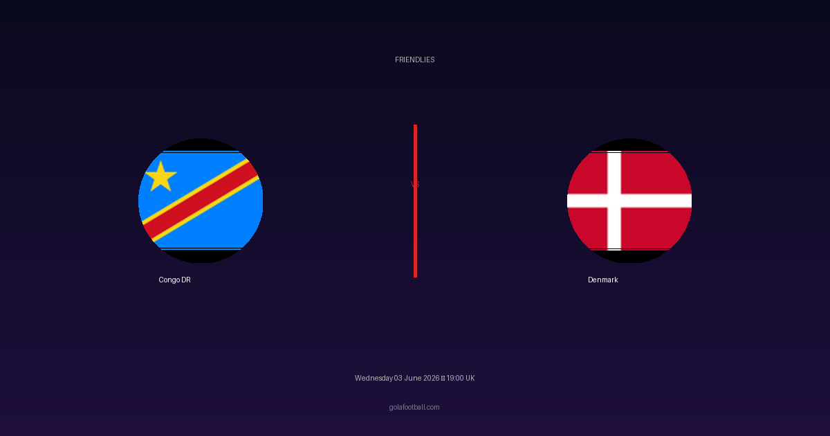 Match Preview: Congo DR vs Denmark - prediction, team news, live stream