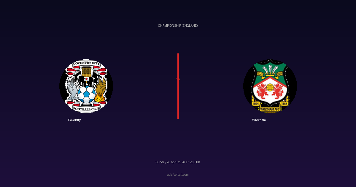 Match Preview: Coventry vs Wrexham - prediction, team news, live stream
