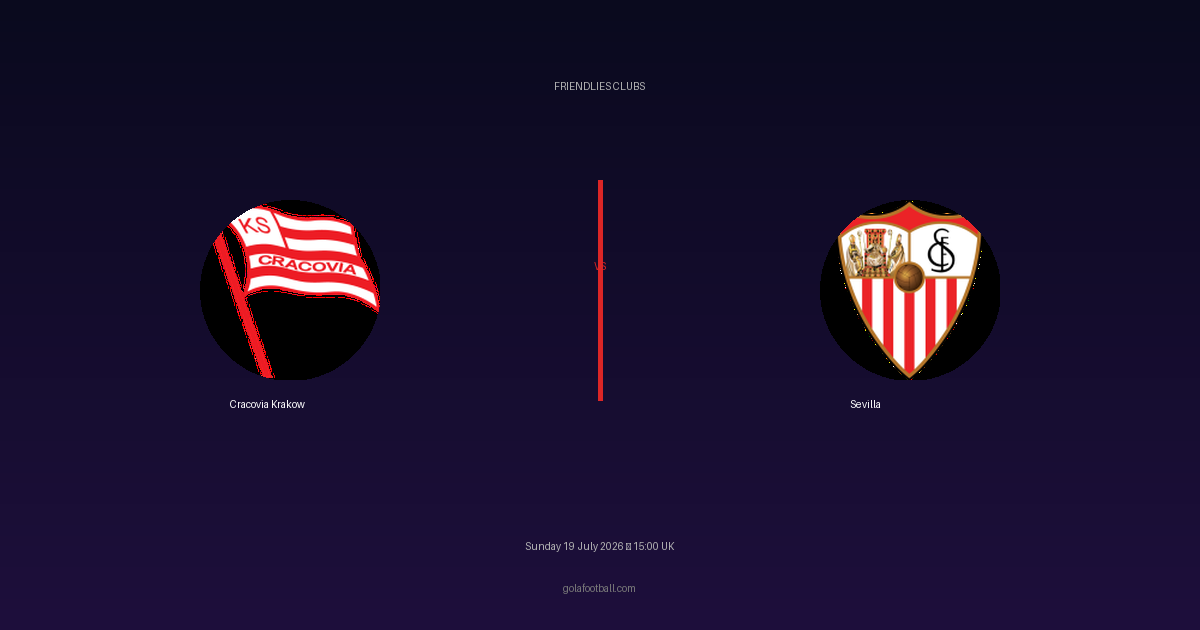 Match Preview: Cracovia Krakow vs Sevilla – Friendlies Clubs