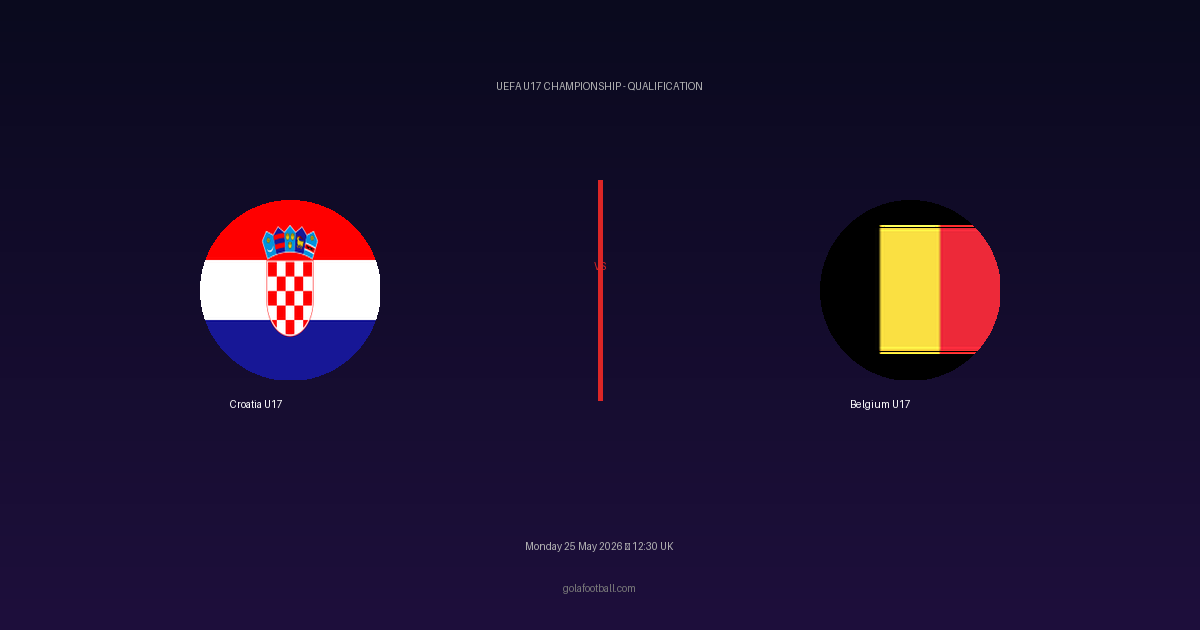 Match Preview: Croatia U17 vs Belgium U17 - prediction, team news, live stream