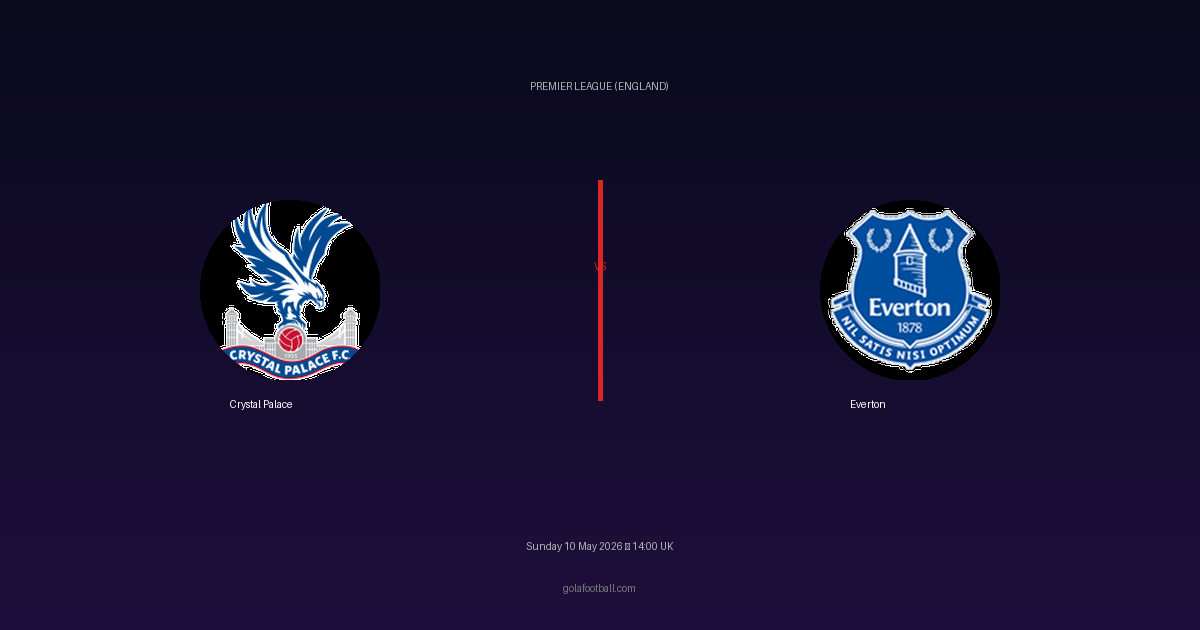Match Preview: Crystal Palace vs Everton - prediction, team news, live stream