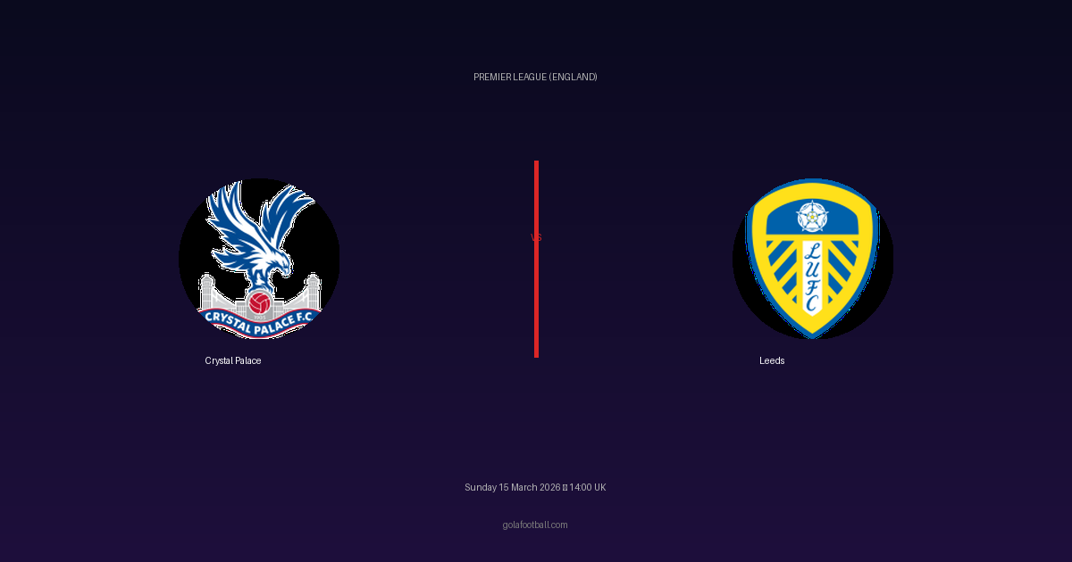 Match Preview: Crystal Palace vs Leeds - prediction, team news, live stream