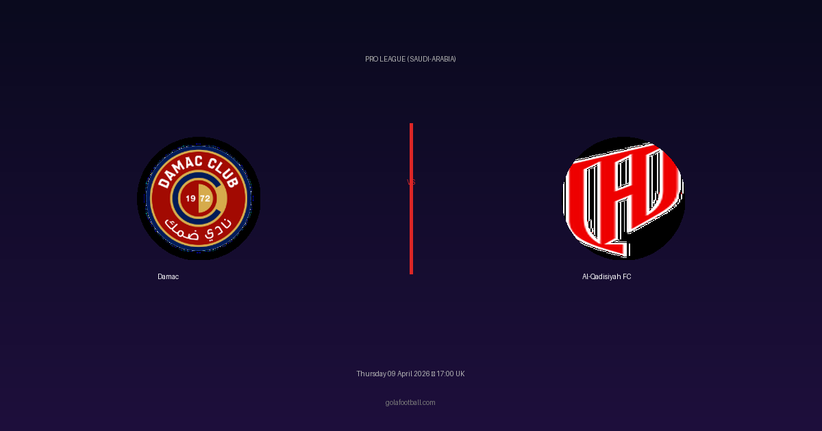 Match Preview: Damac vs Al-Qadisiyah FC - prediction, team news, live stream