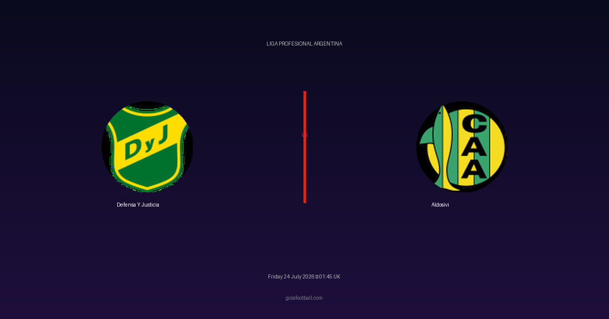 Match Preview: Defensa Y Justicia vs Aldosivi – Liga Profesional Argentina