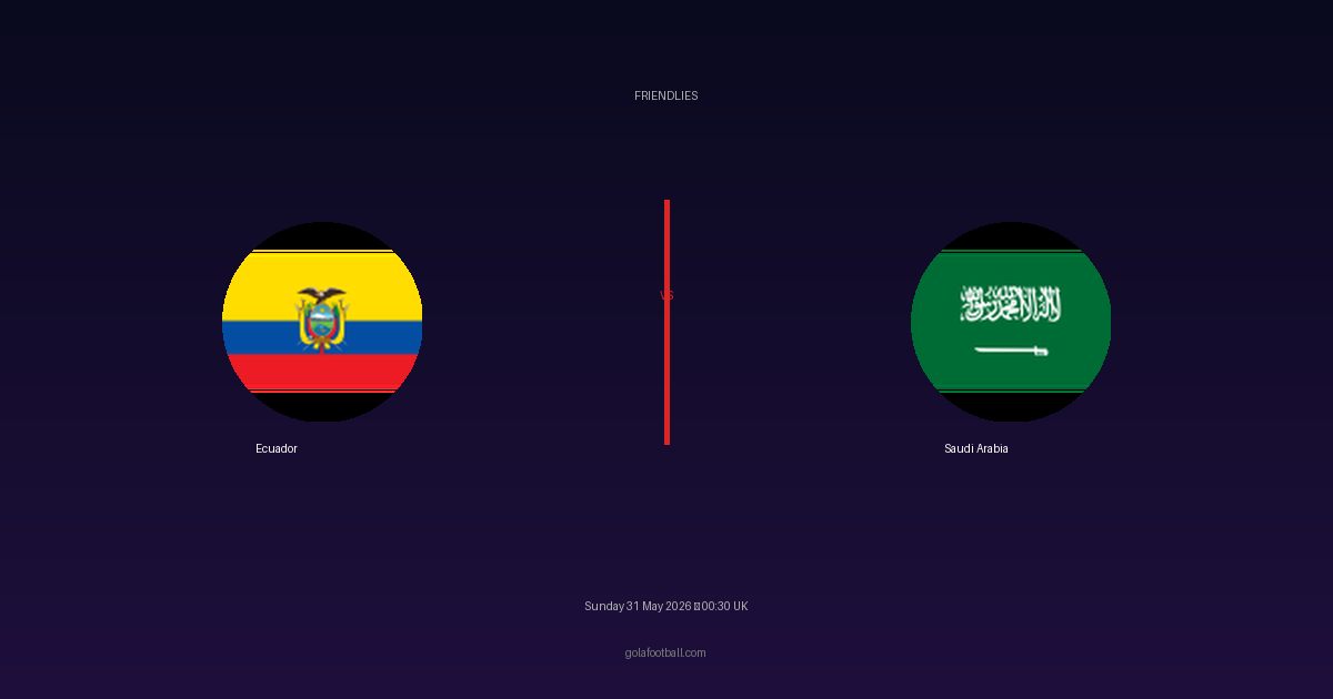 Match Preview: Ecuador vs Saudi Arabia - prediction, team news, live stream