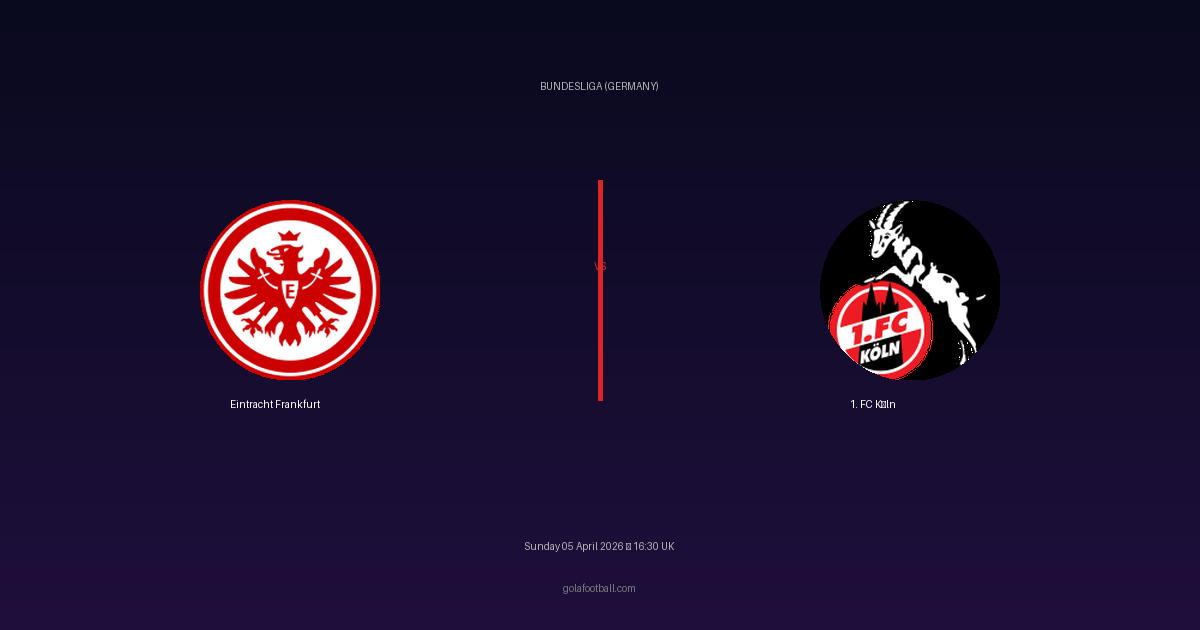 Match Preview: Eintracht Frankfurt vs 1. FC Köln - prediction, team news, live stream