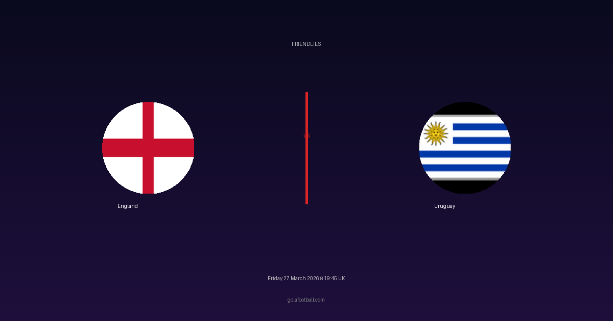 Match Preview: England vs Uruguay - prediction, team news, live stream