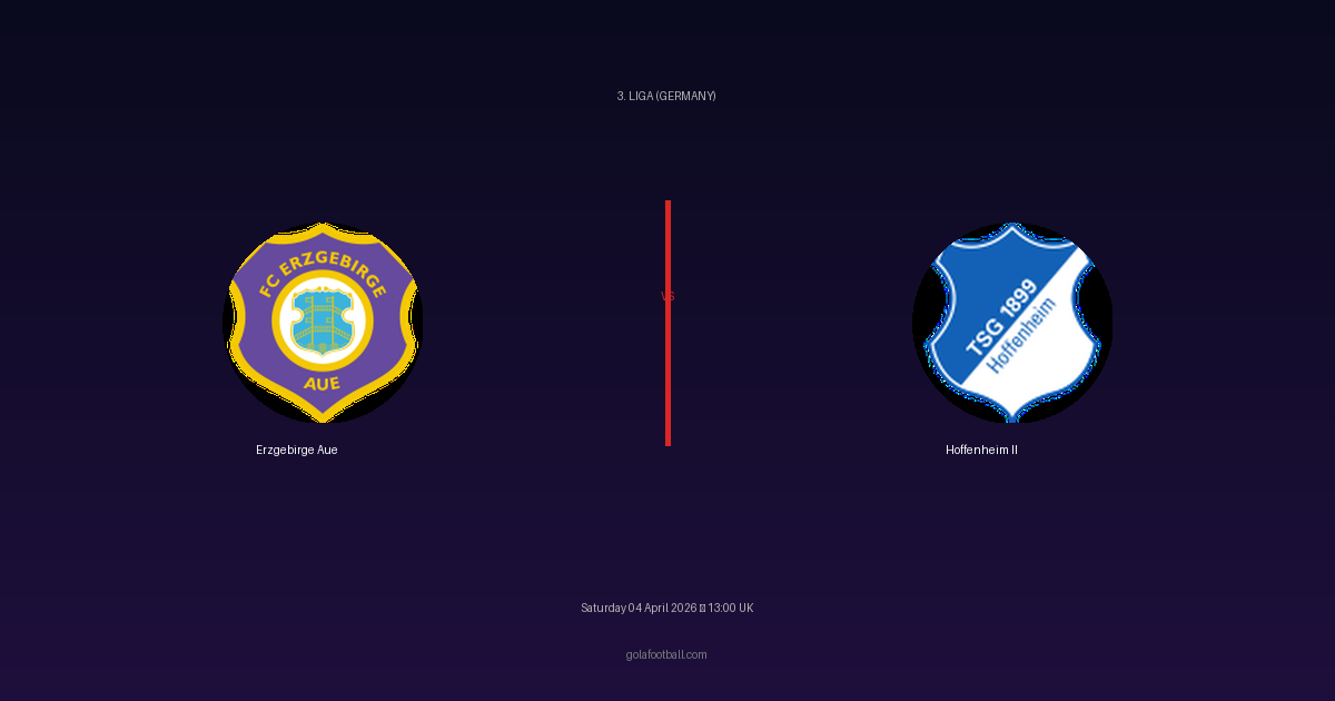 Match Preview: Erzgebirge Aue vs Hoffenheim II — prediction, team news & live stream