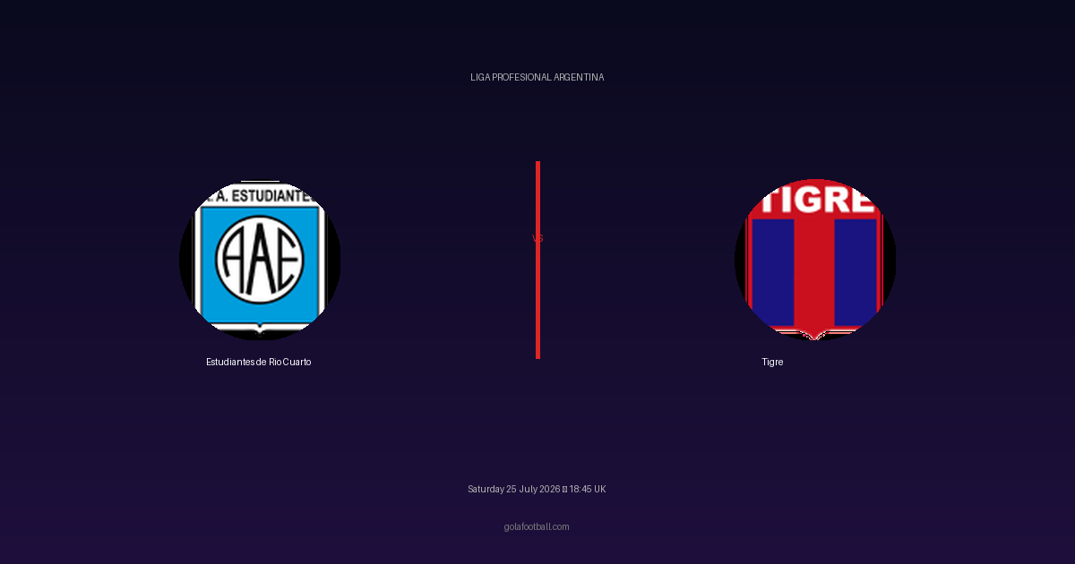 Match Preview: Estudiantes de Rio Cuarto vs Tigre – Liga Profesional Argentina