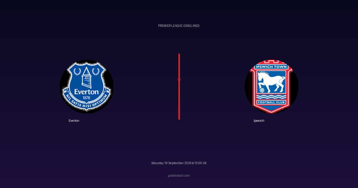 Match Preview: Everton vs Ipswich – Premier League (England)