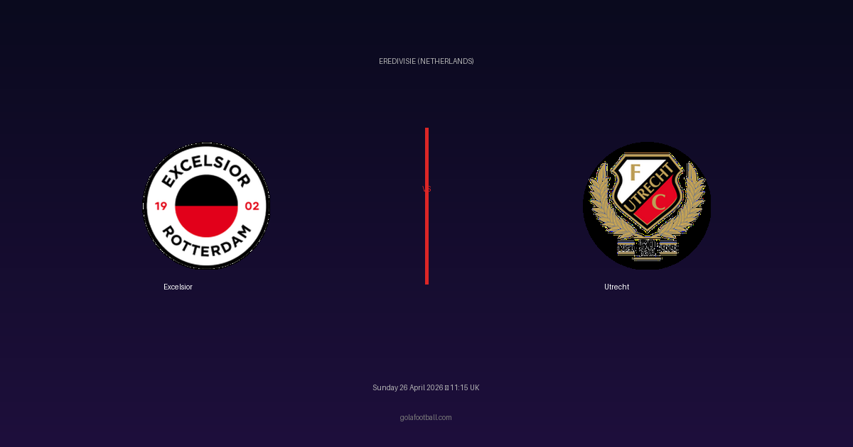 Match Preview: Excelsior vs Utrecht - prediction, team news, live stream