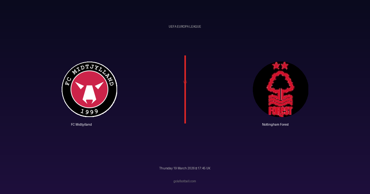 Match Preview: FC Midtjylland vs Nottingham Forest - prediction, team news, live stream