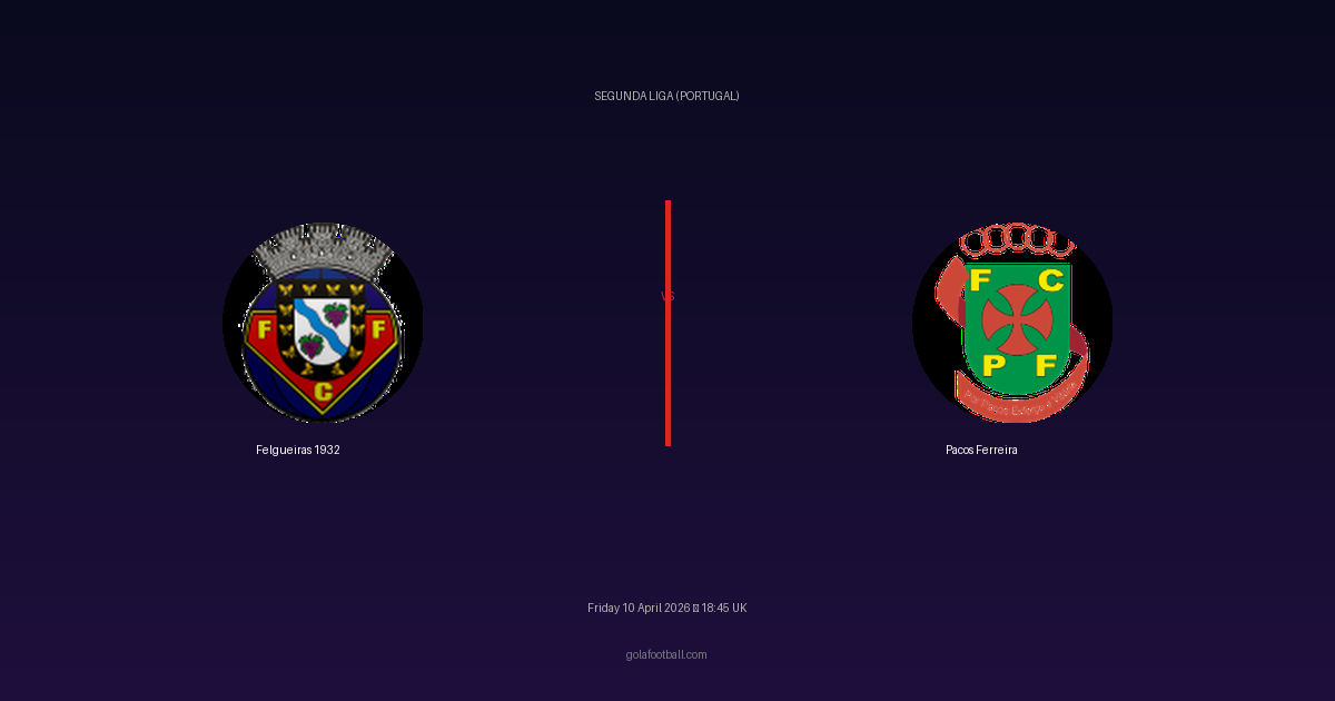 Match Preview: Felgueiras 1932 vs Pacos Ferreira - prediction, team news, live stream