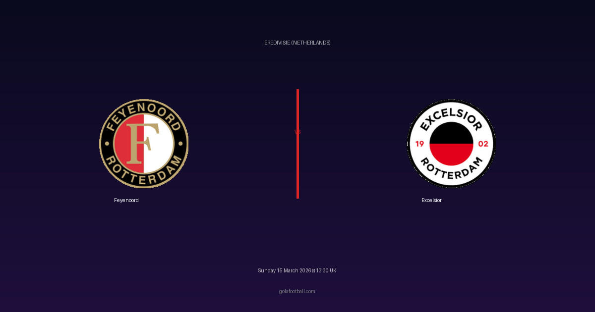 Match Preview: Feyenoord vs Excelsior - prediction, team news, live stream