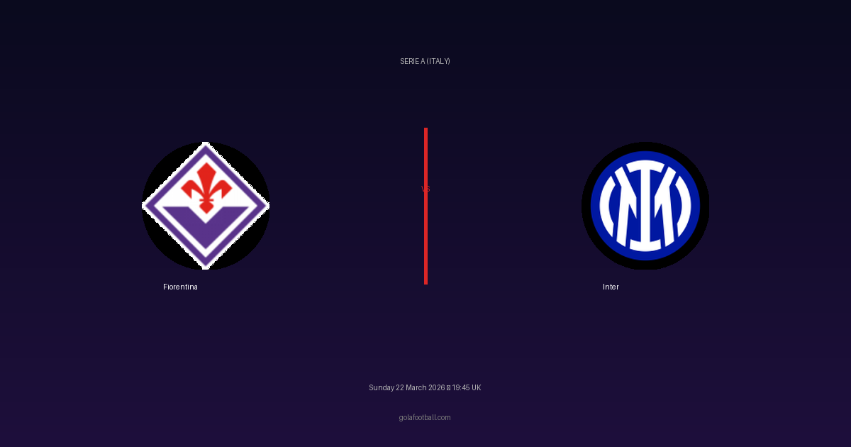 Match Preview: Fiorentina vs Inter - prediction, team news, live stream