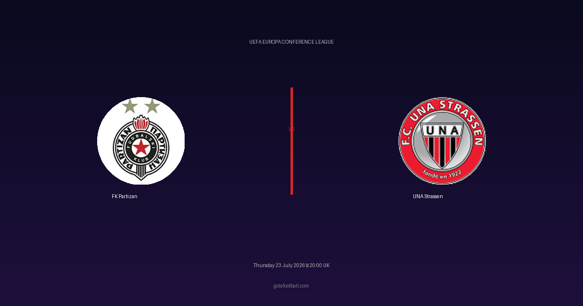 Match Preview: FK Partizan vs UNA Strassen – UEFA Europa Conference League