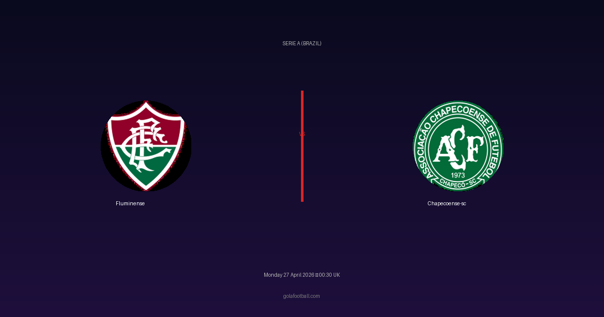 Match Preview: Fluminense vs Chapecoense-sc - prediction, team news, live stream