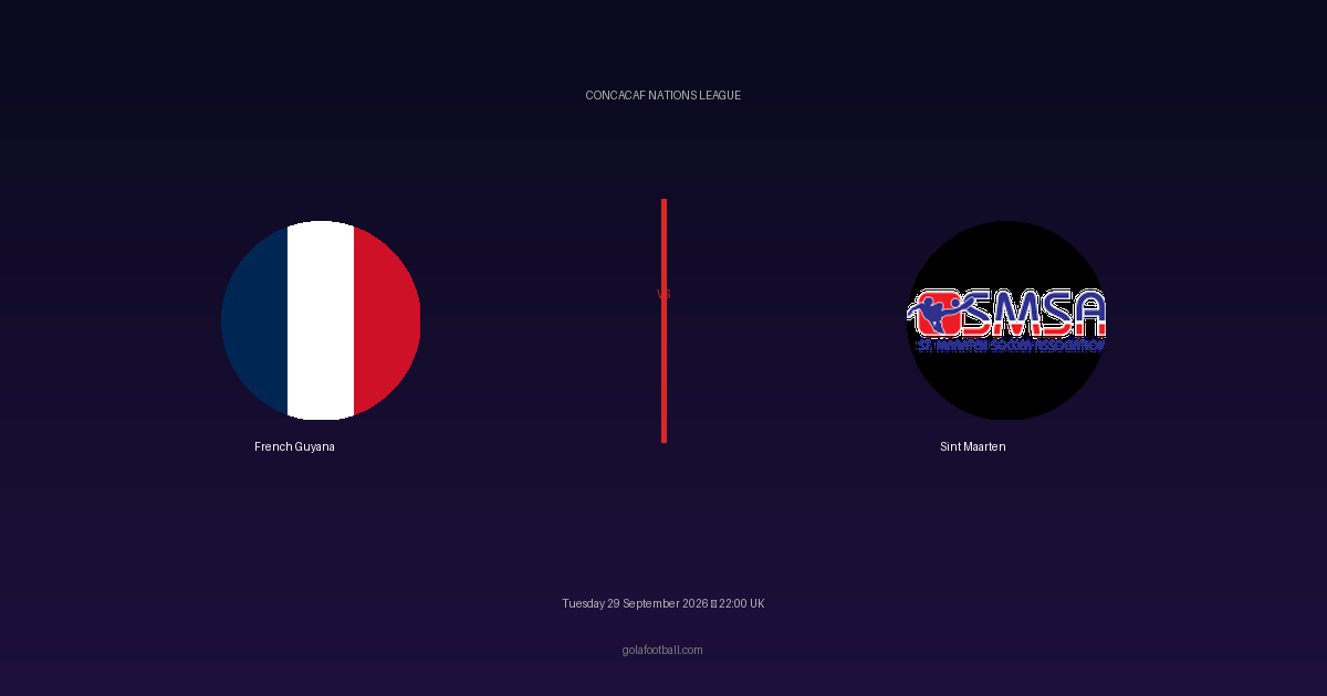 Match Preview: French Guyana vs Sint Maarten – CONCACAF Nations League