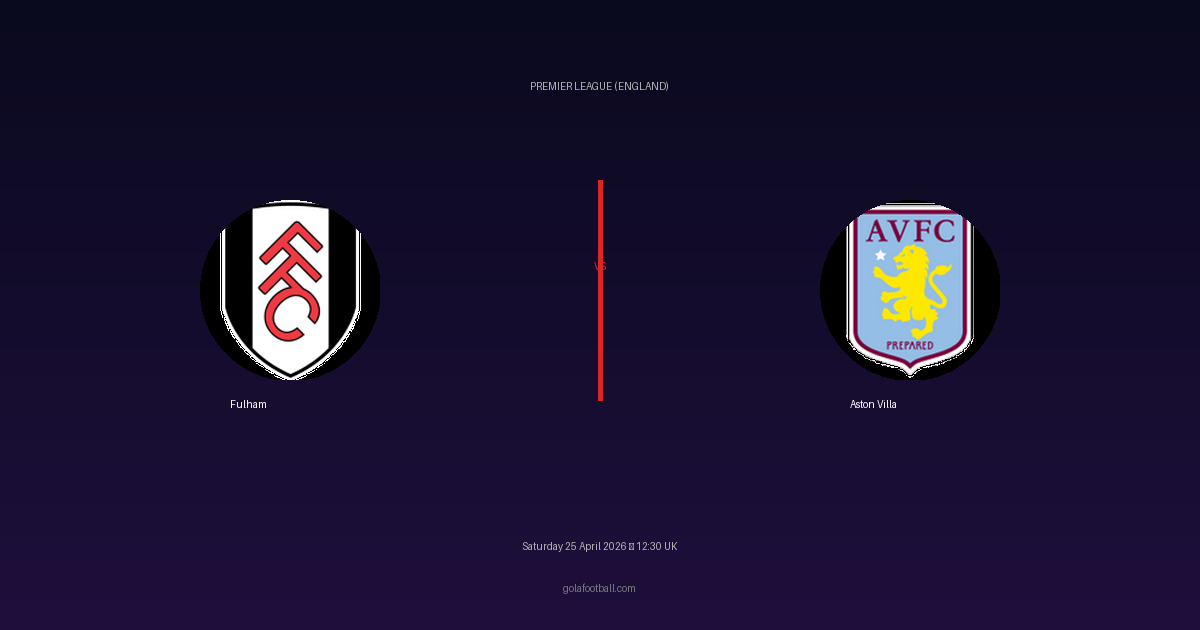 Match Preview: Fulham vs Aston Villa - prediction, team news, live stream