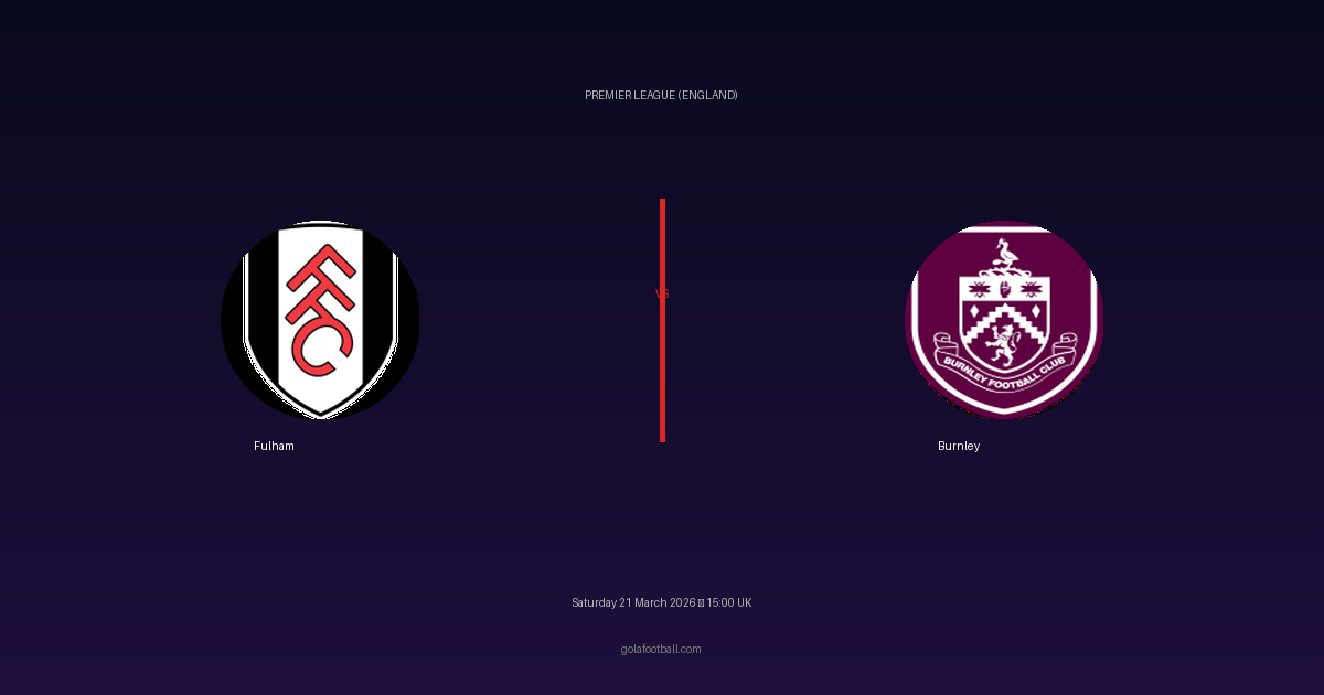 Match Preview: Fulham vs Burnley - prediction, team news, live stream