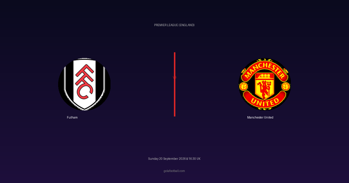 Match Preview: Fulham vs Manchester United – Premier League (England)