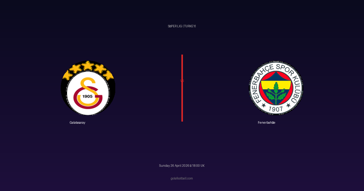 Match Preview: Galatasaray vs Fenerbahçe - prediction, team news, live stream