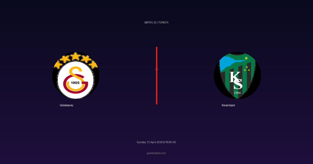 Match Preview: Galatasaray vs Kocaelispor - prediction, team news, live stream