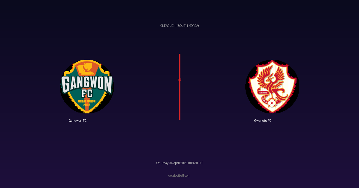 Match Preview: Gangwon FC vs Gwangju FC — prediction, team news & live stream