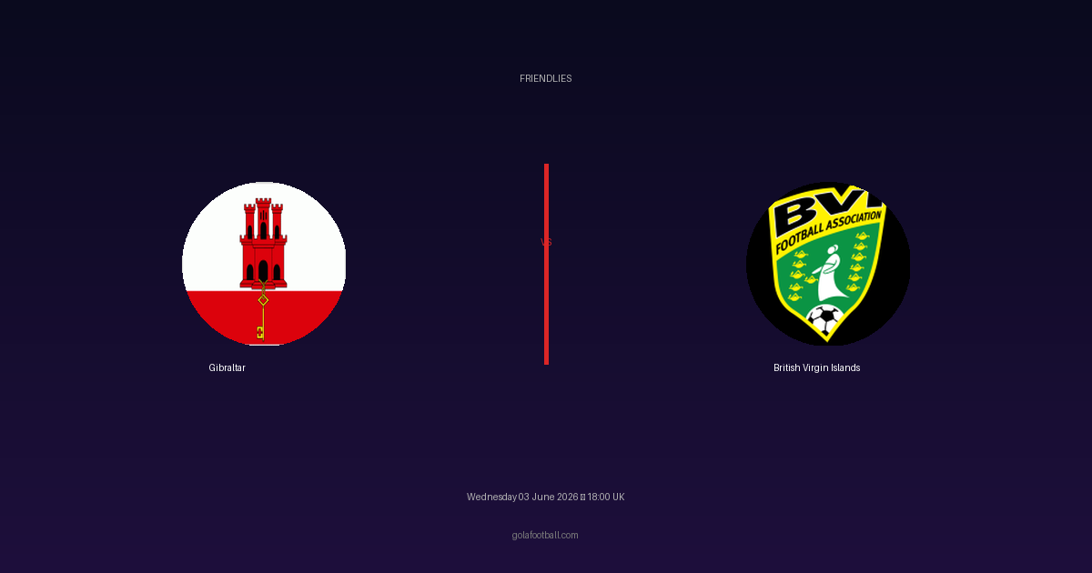 Match Preview: Gibraltar vs British Virgin Islands - prediction, team news, live stream