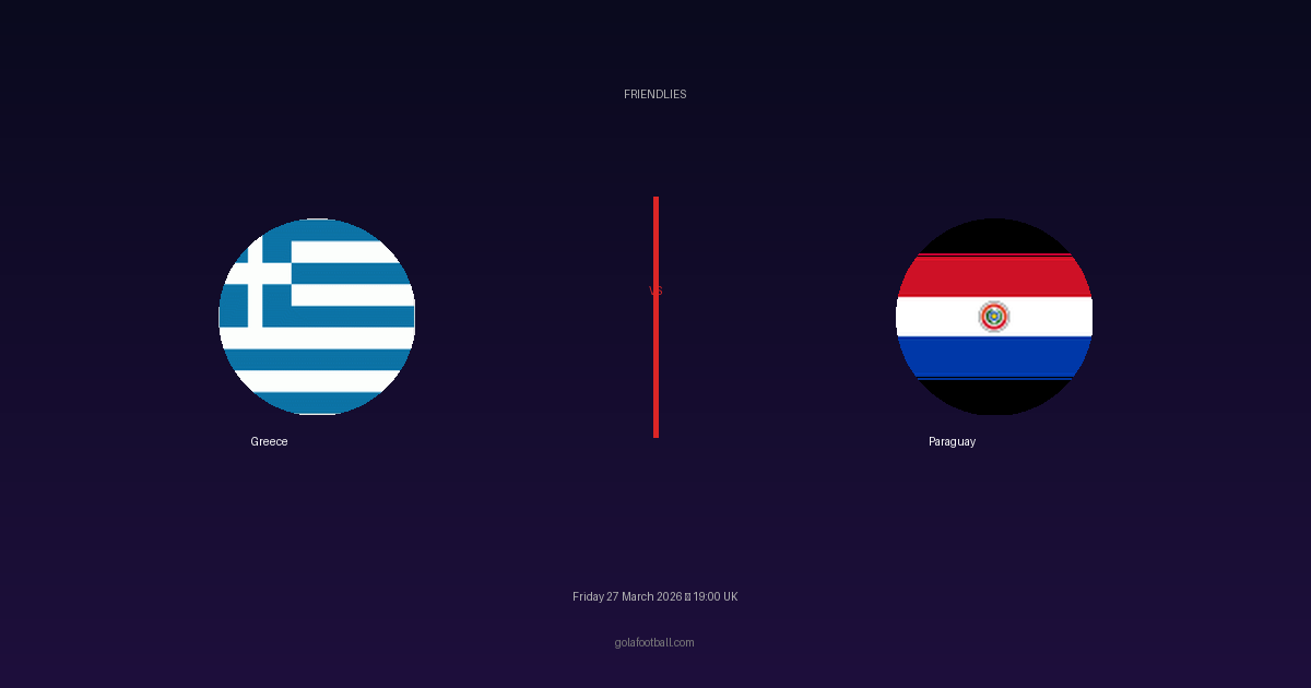 Match Preview: Greece vs Paraguay - prediction, team news, live stream