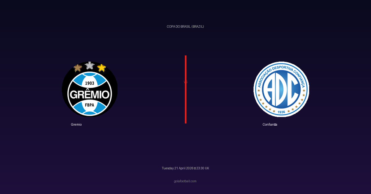 Match Preview: Gremio vs Confiança - prediction, team news, live stream