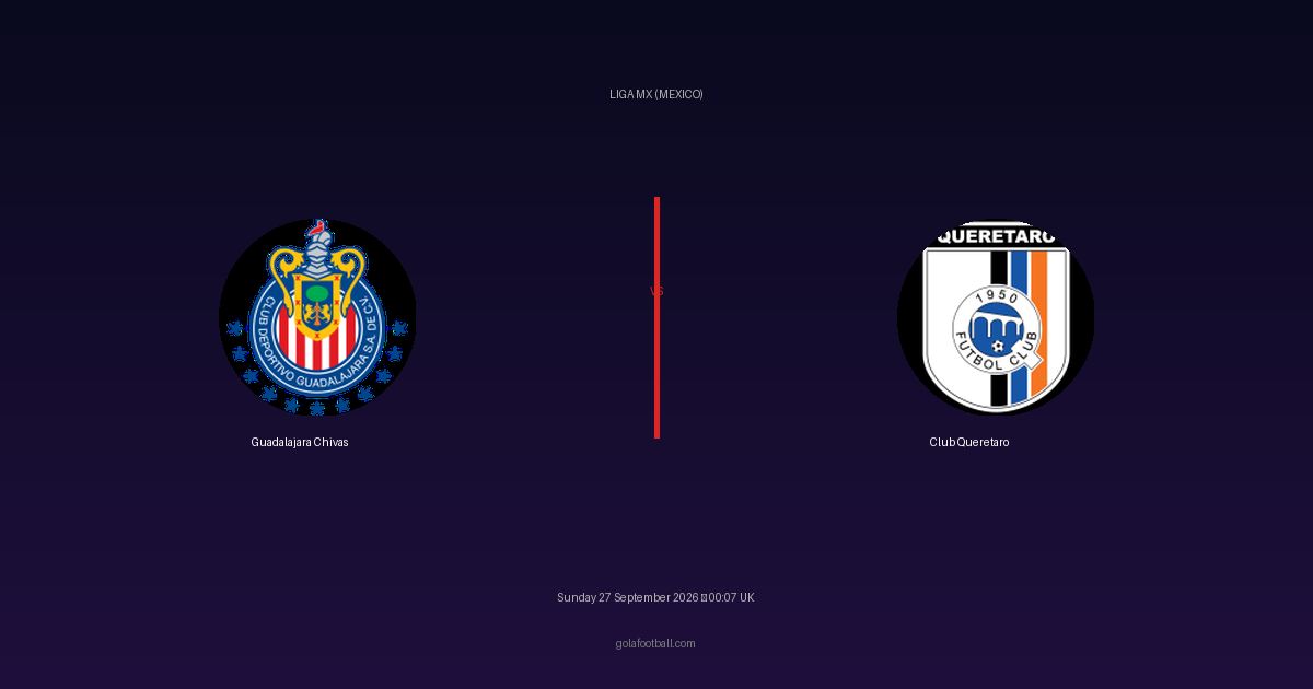 Match Preview: Guadalajara Chivas vs Club Queretaro – Liga MX (Mexico)