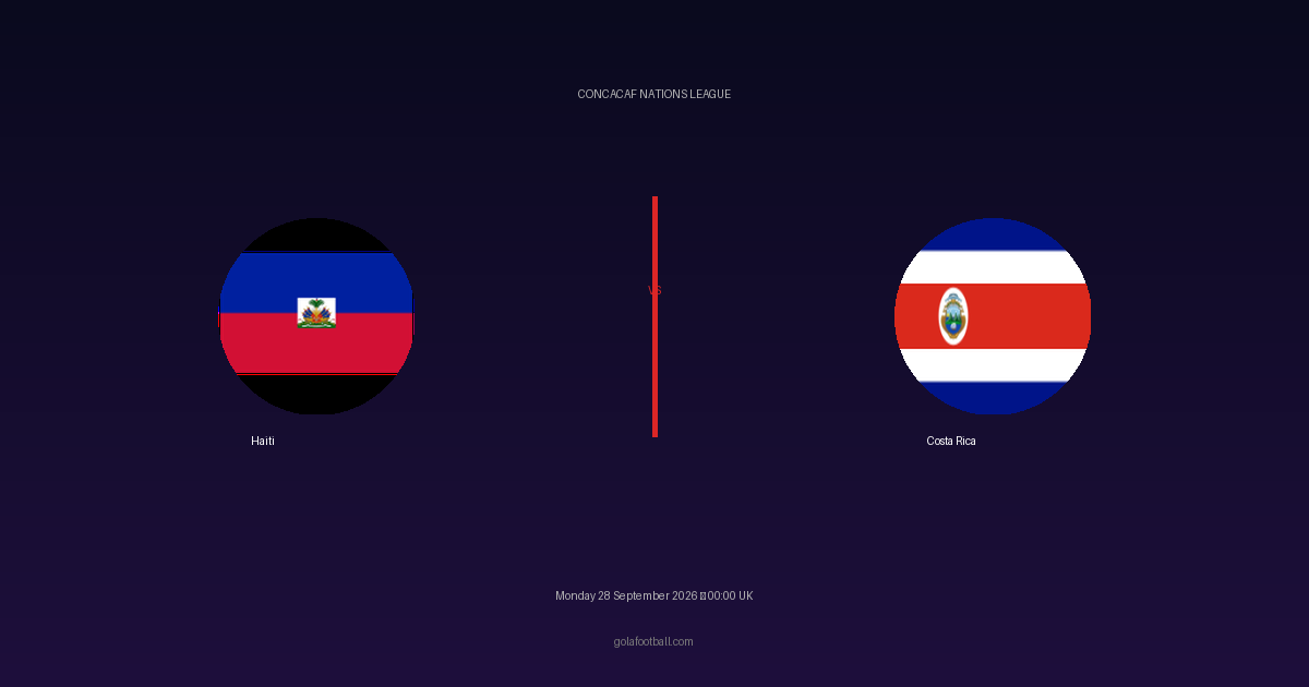 Match Preview: Haiti vs Costa Rica – CONCACAF Nations League
