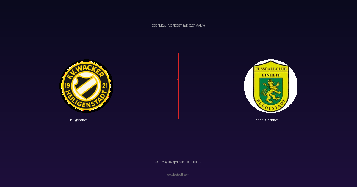 Match Preview: Heiligenstadt vs Einheit Rudolstadt — prediction, team news & live stream