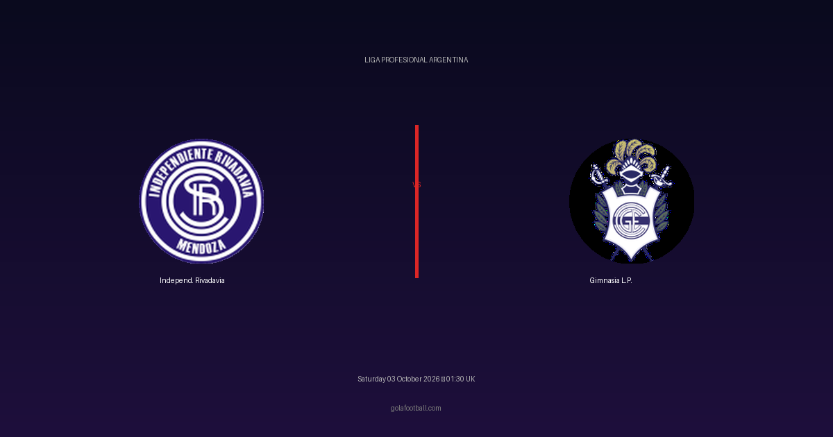 Match Preview: Independ. Rivadavia vs Gimnasia L.P. – Liga Profesional Argentina