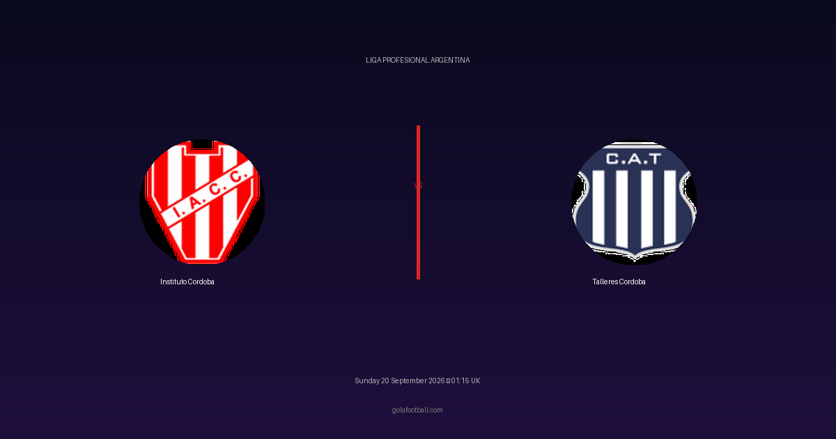 Match Preview: Instituto Cordoba vs Talleres Cordoba – Liga Profesional Argentina