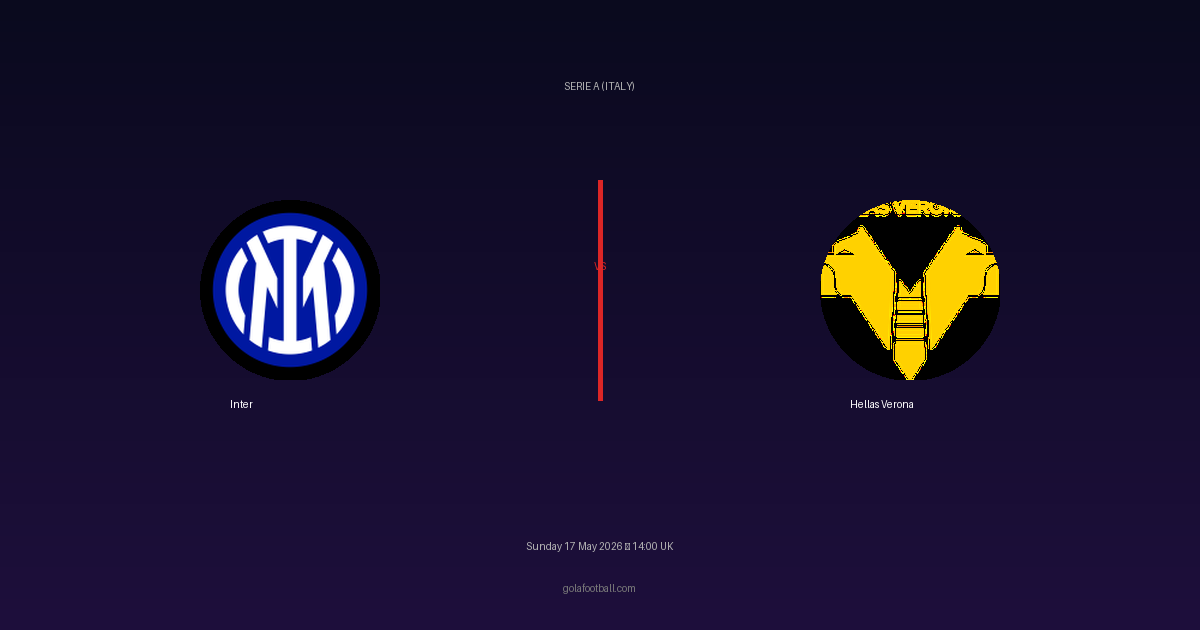Match Preview: Inter vs Hellas Verona - prediction, team news, live stream