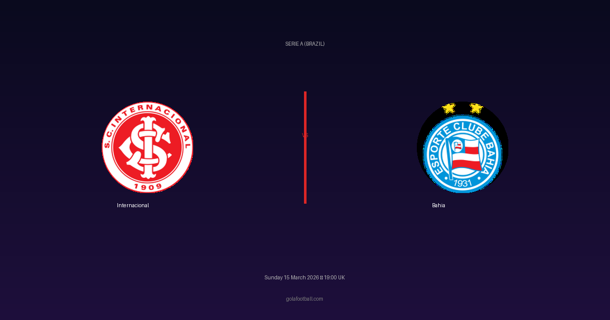 Match Preview: Internacional vs Bahia - prediction, team news, live stream