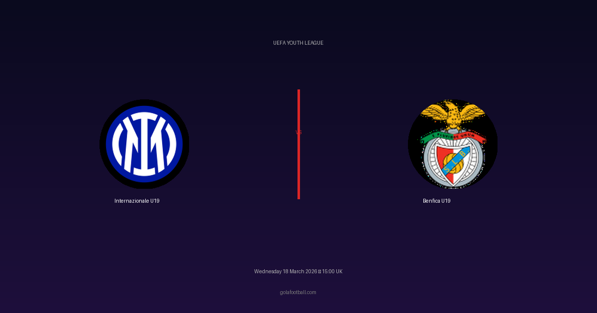 Match Preview: Internazionale U19 vs Benfica U19 - prediction, team news, live stream