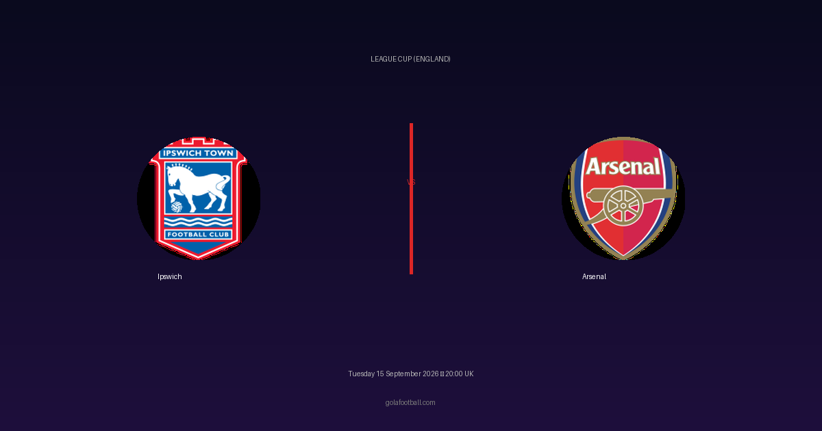 Match Preview: Ipswich vs Arsenal – League Cup (England)