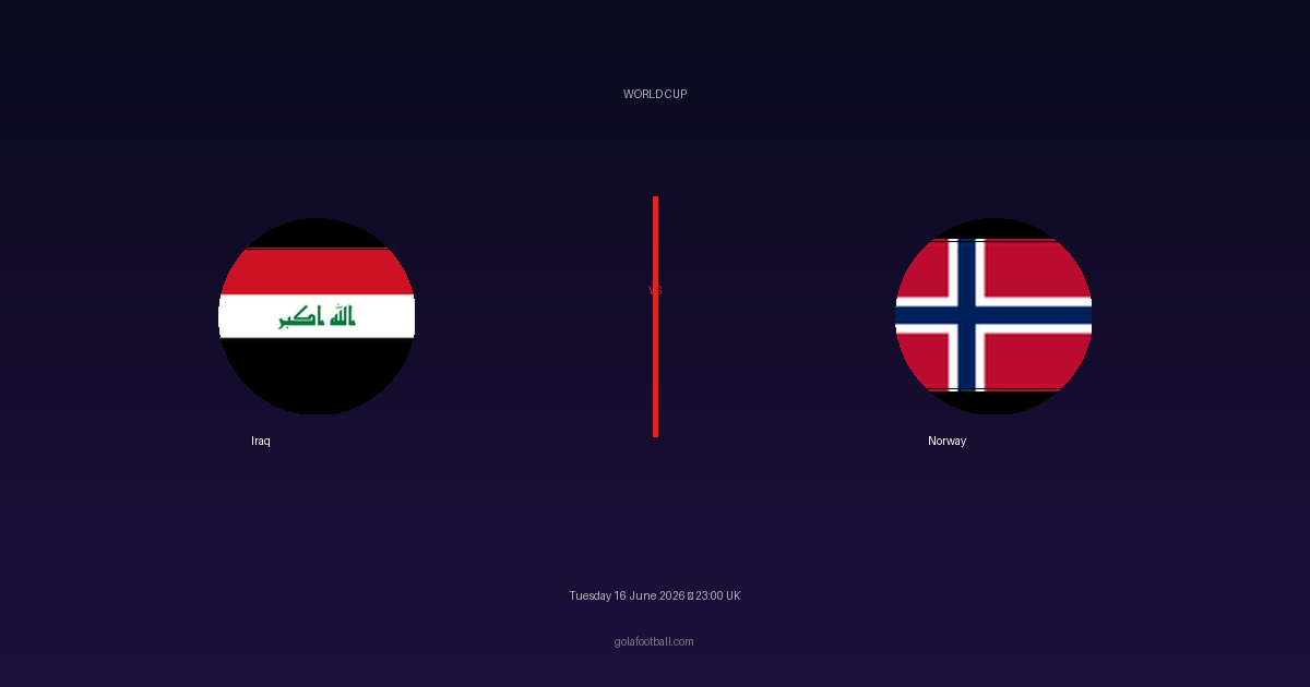 Match Preview: Iraq vs Norway - prediction, team news, live stream