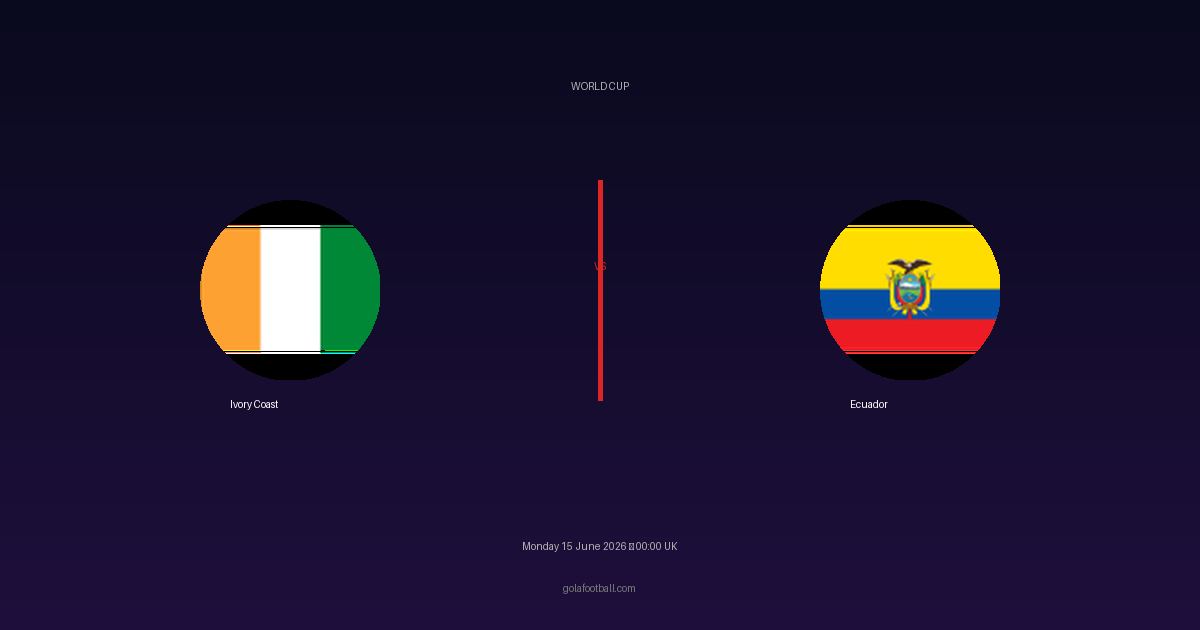 Match Preview: Ivory Coast vs Ecuador - prediction, team news, live stream