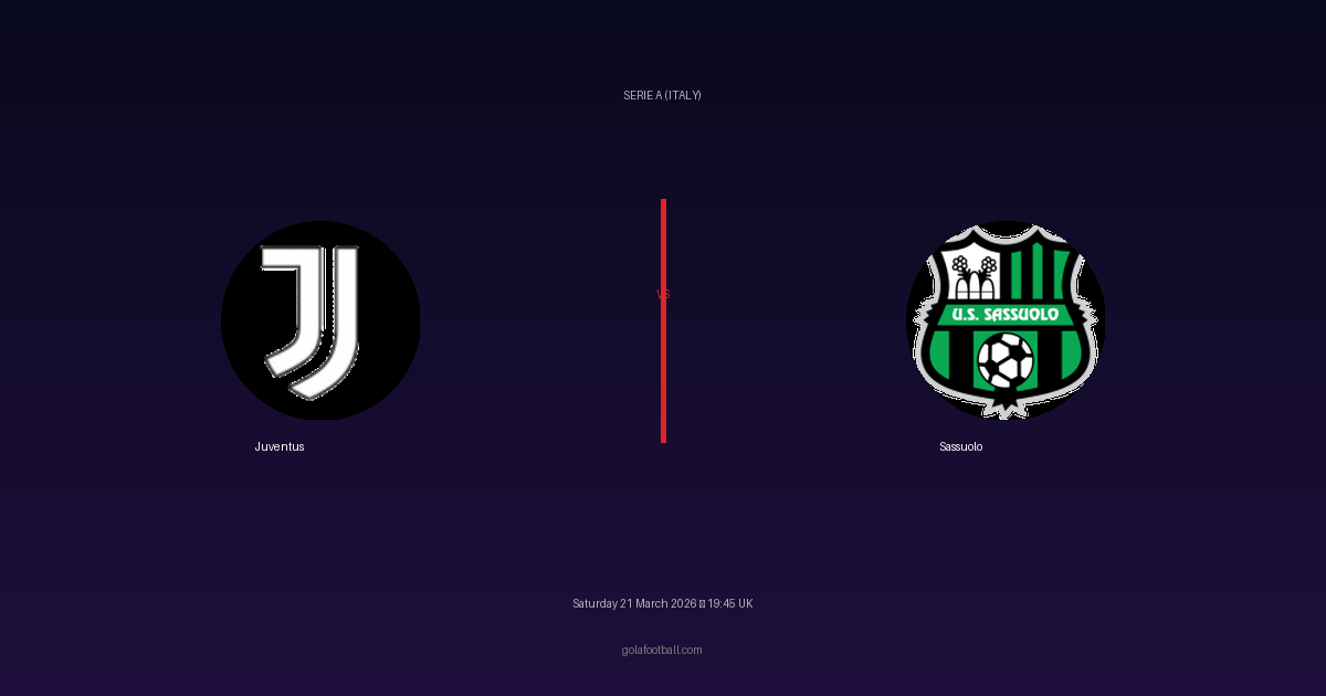 Match Preview: Juventus vs Sassuolo - prediction, team news, live stream