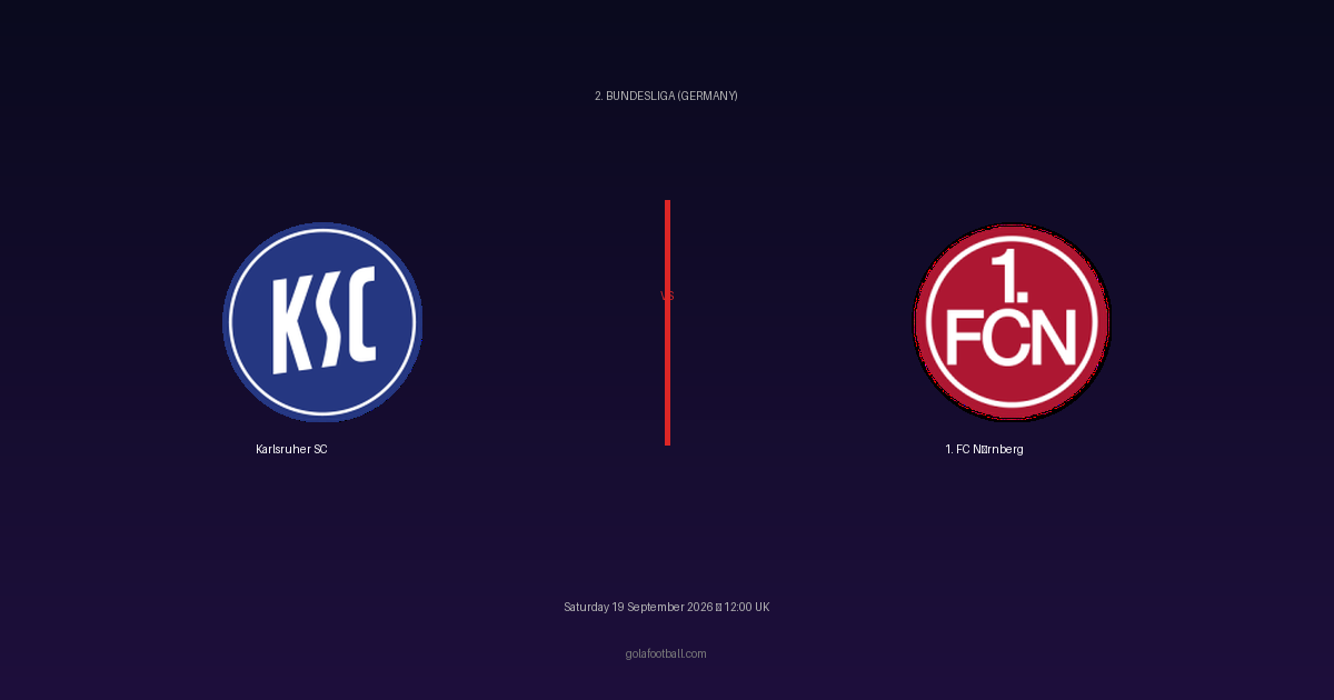 Match Preview: Karlsruher SC vs 1. FC Nürnberg – 2. Bundesliga (Germany)